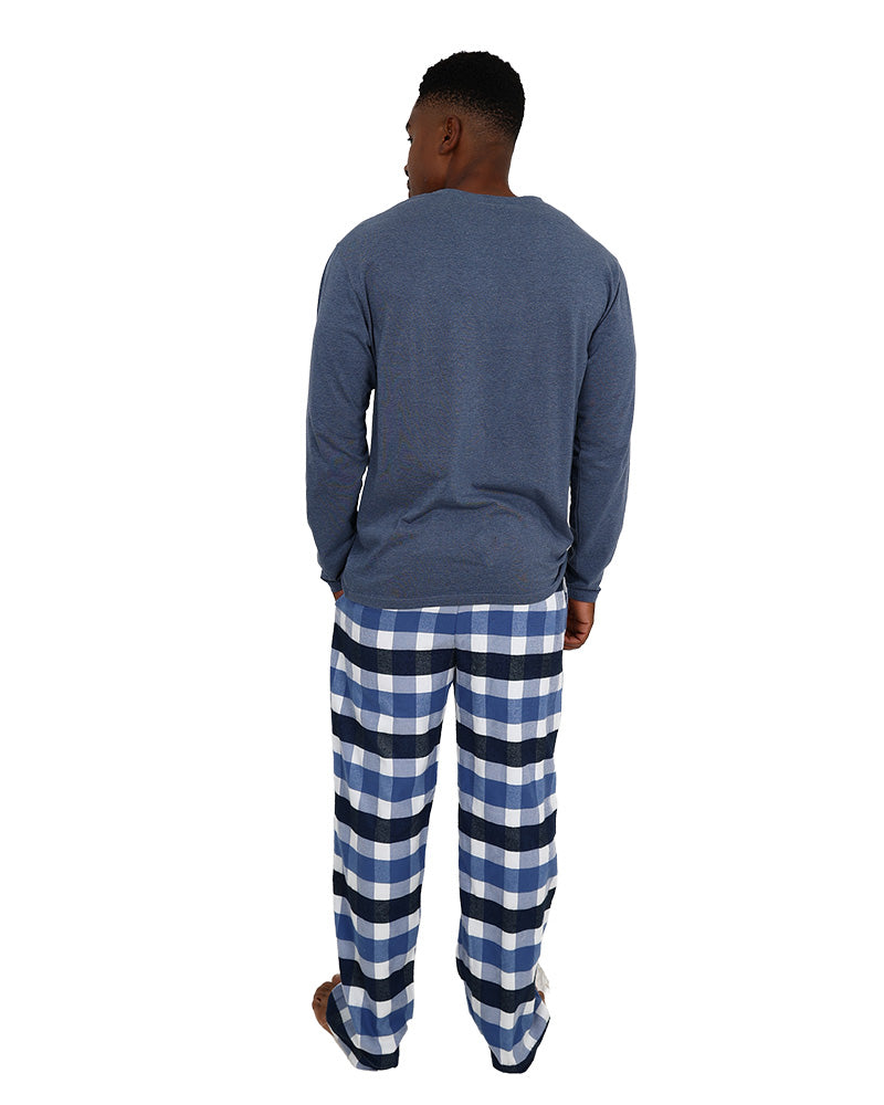 Navy Check Flannel Pyjama Pant