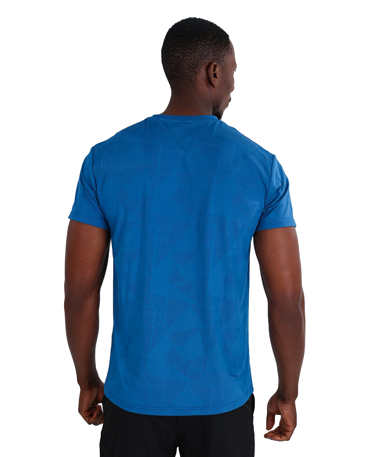 Short Sleeve Teal Geometric Print Active T-Shirt