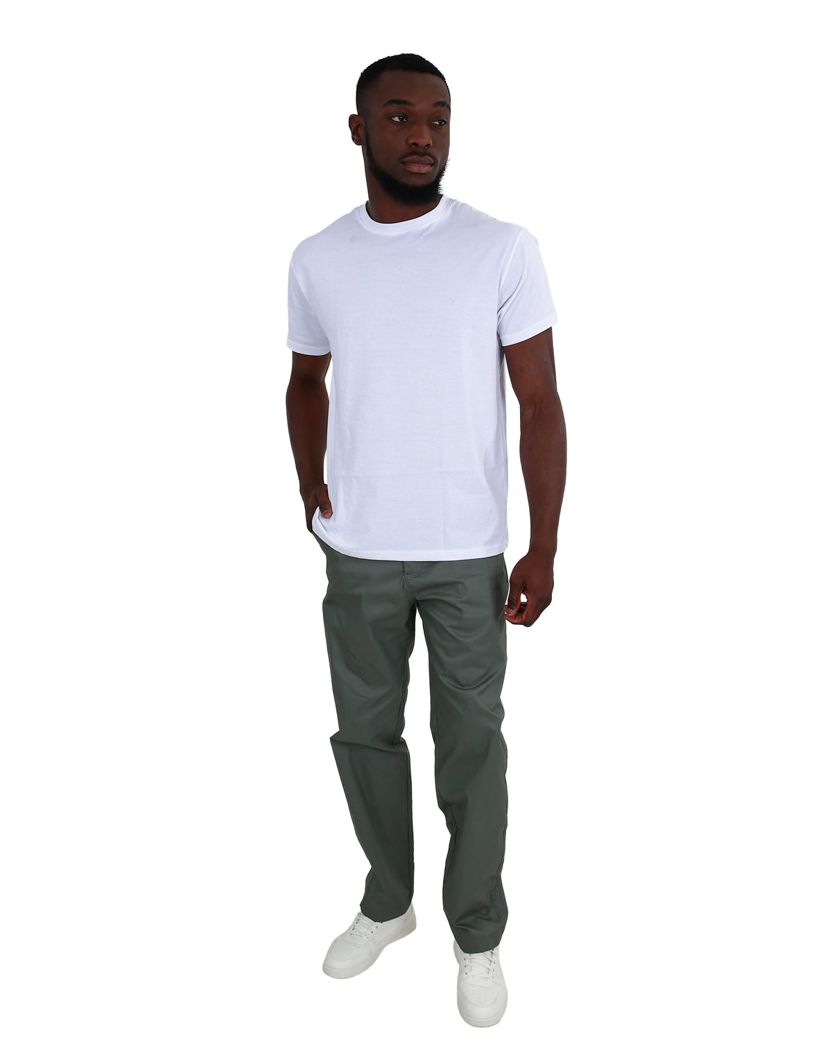 Short Sleeve White Cotton T-Shirt