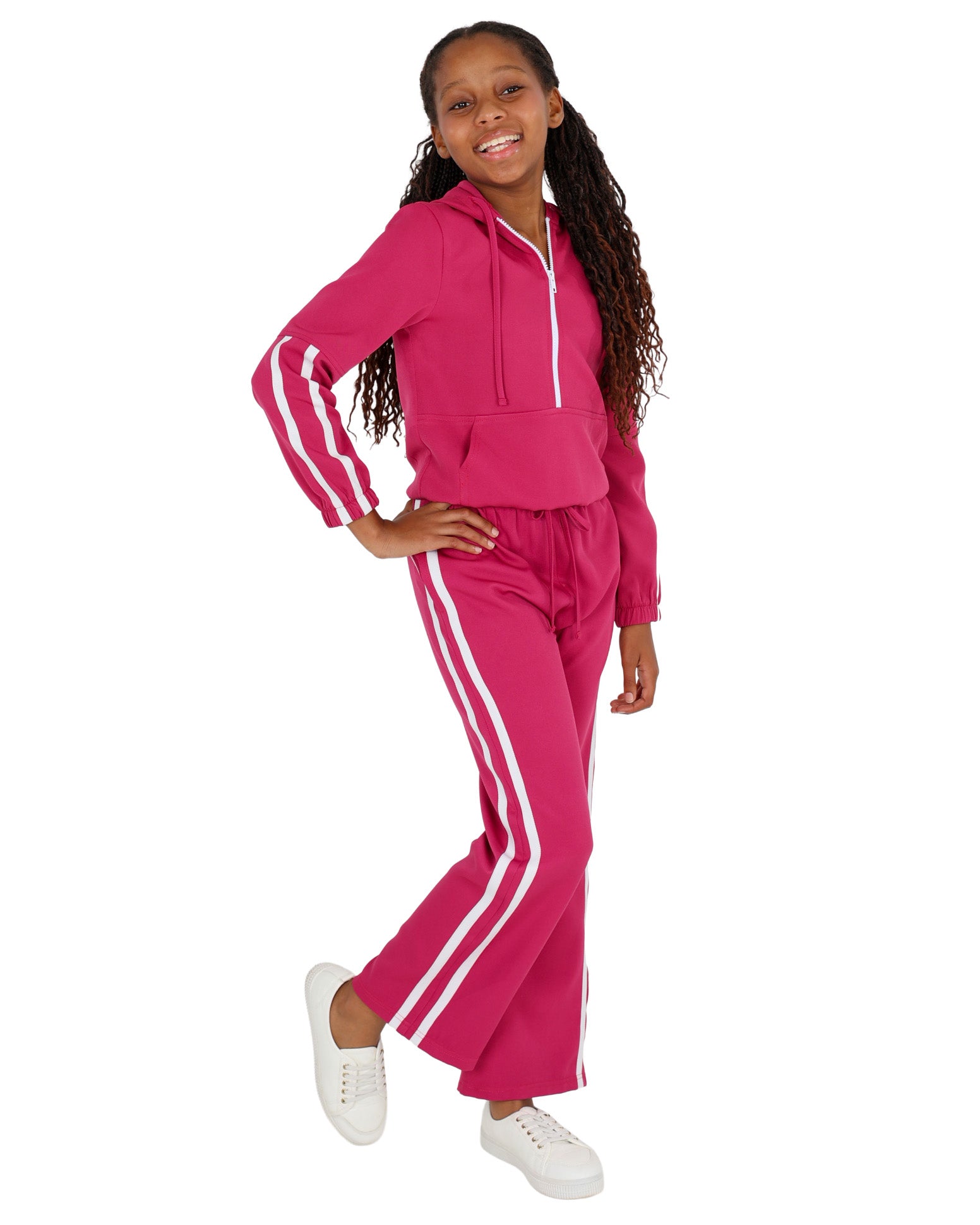 Contrast Taped Wide Leg Active Pants