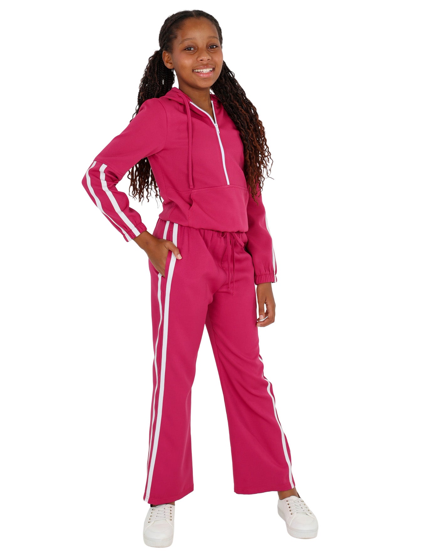 Contrast Taped Wide Leg Active Pants