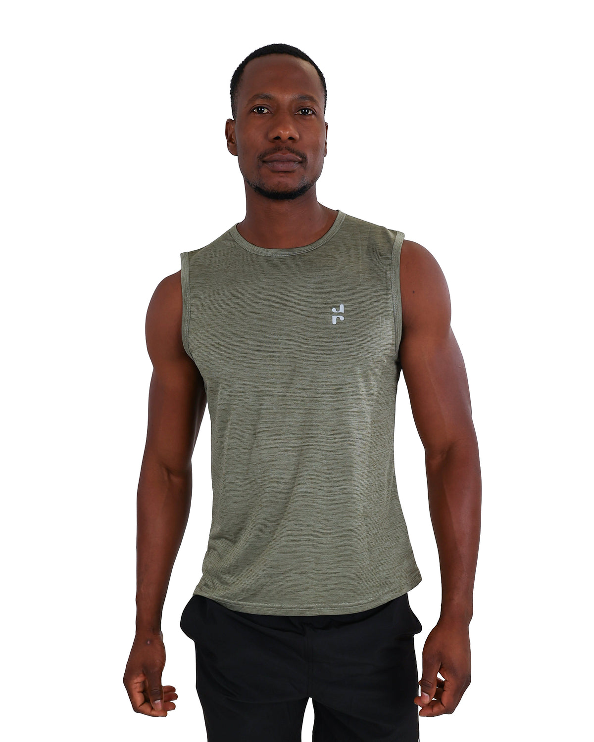 Sleeveless Green Muscle Hugger Tank Top