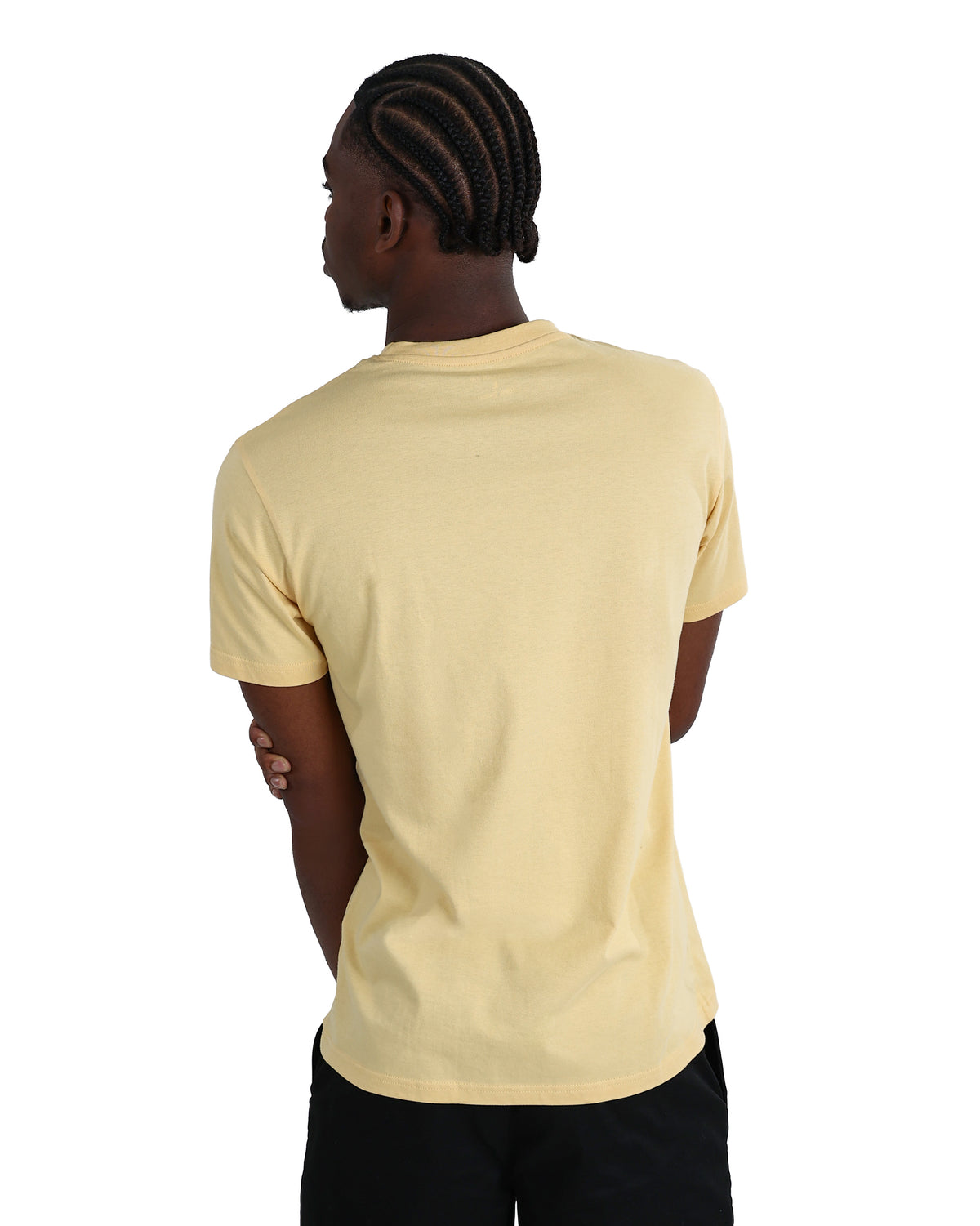 Short Sleeve Butter Yellow Cotton T-Shirt