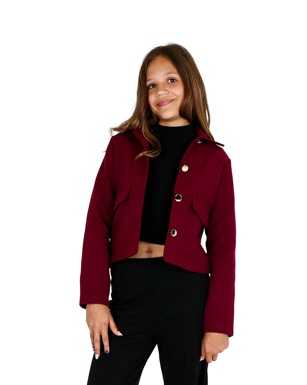 Cropped Melton Jacket