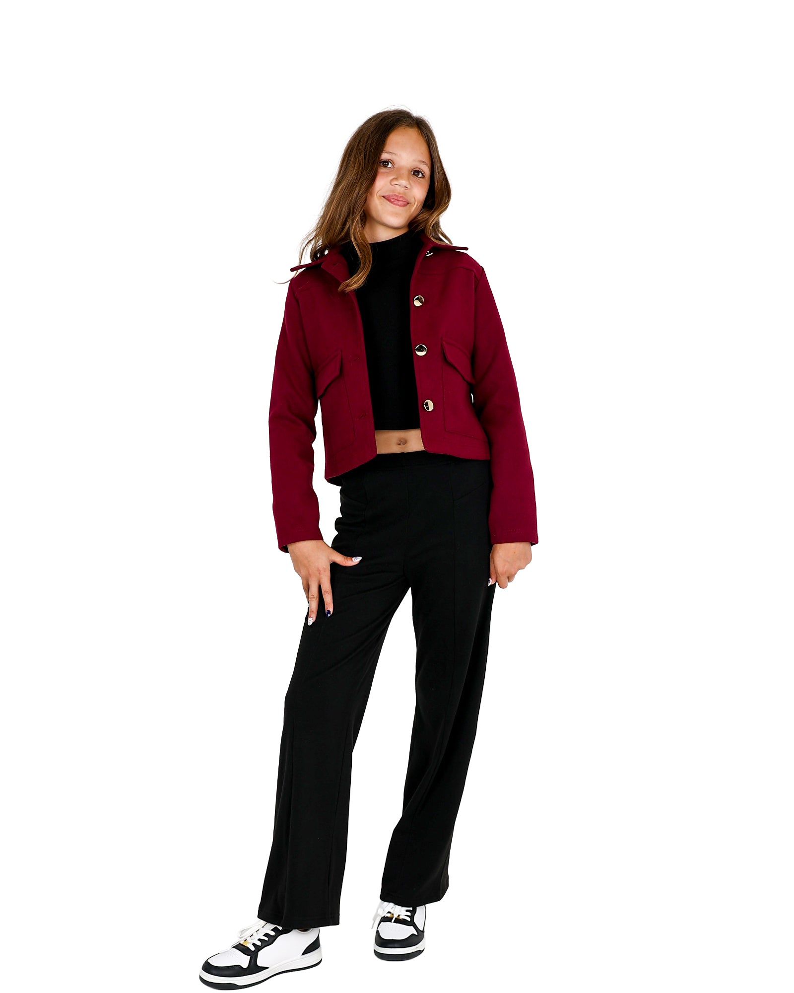 Cropped Melton Jacket