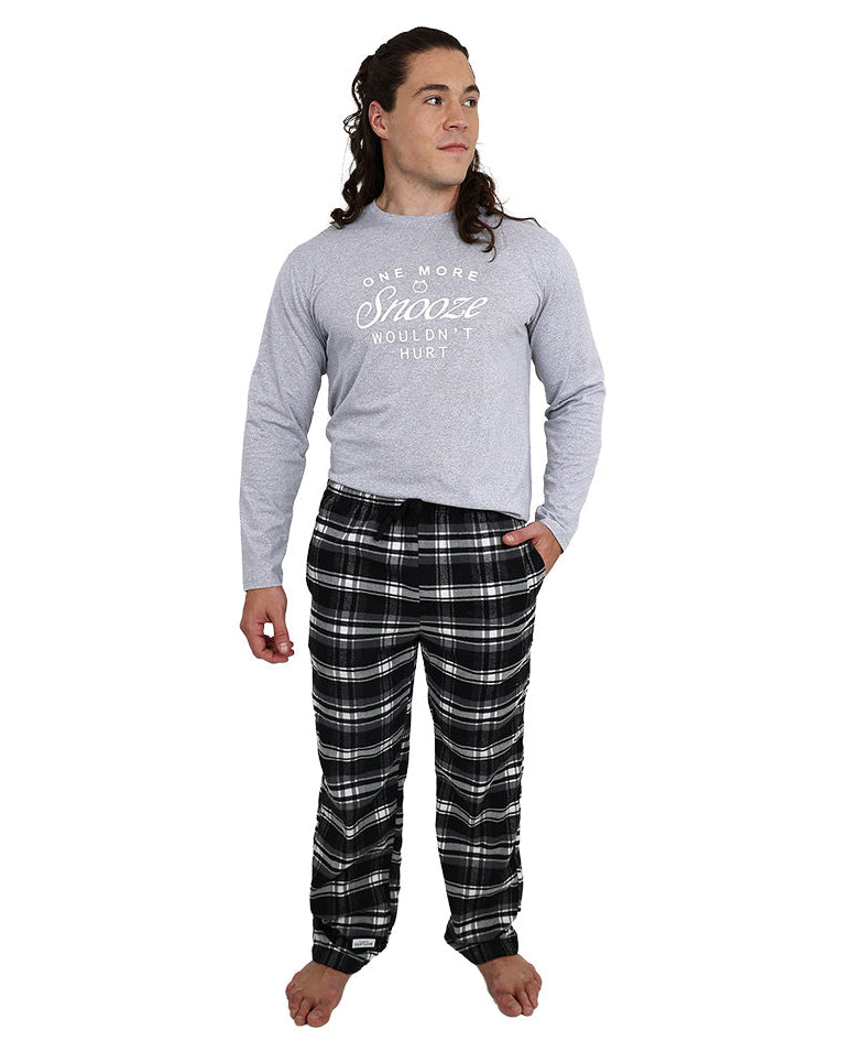 Black Check Flannel Pyjama Pant
