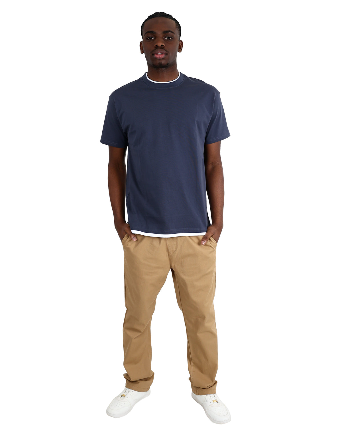 Short Sleeve Indigo Heavy Weight Cotton T-Shirt