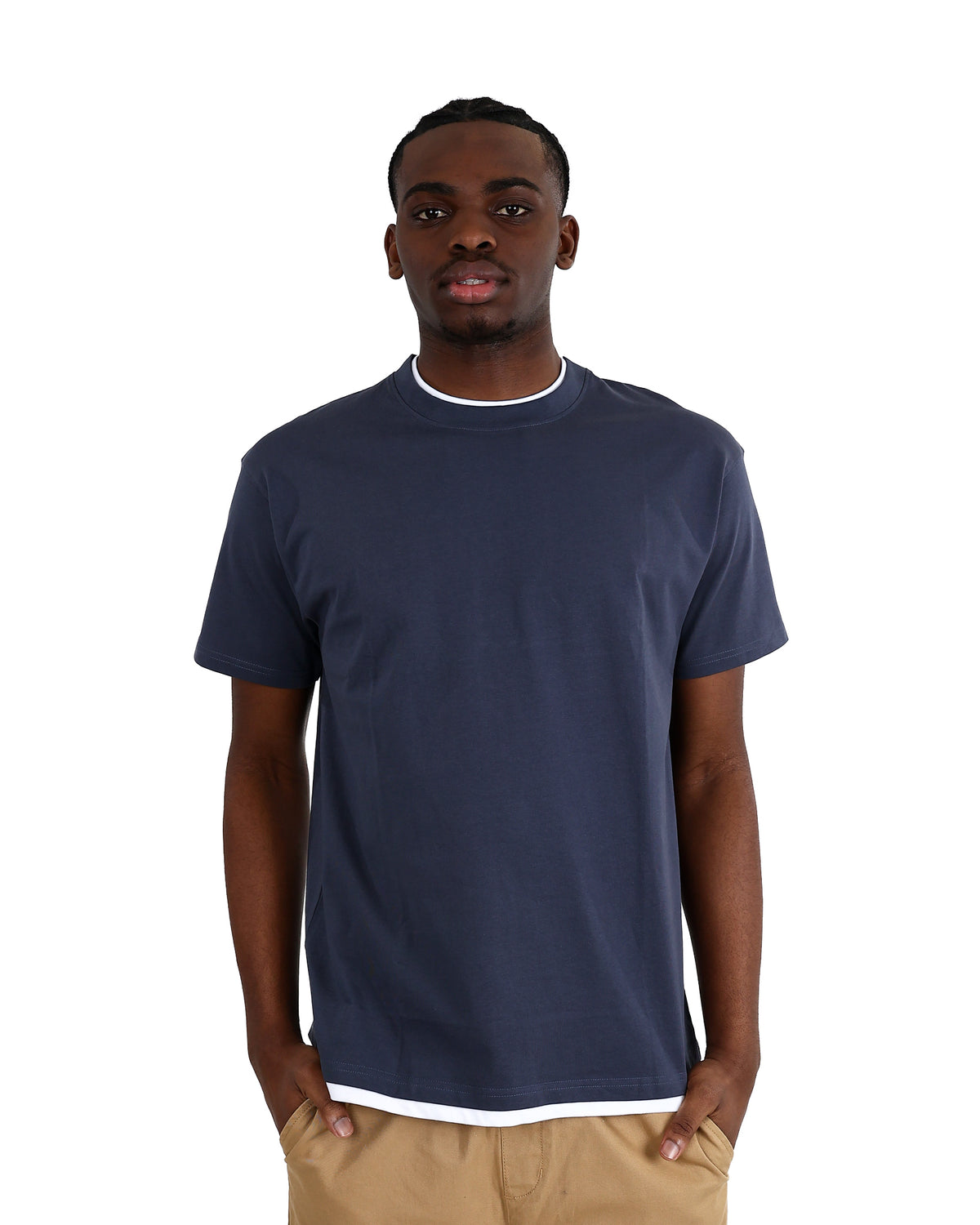Short Sleeve Indigo Heavy Weight Cotton T-Shirt