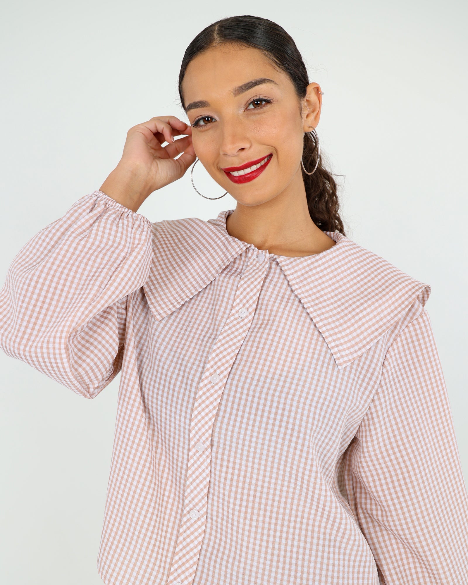 Long Sleeve Peter Pan Collar Blouse