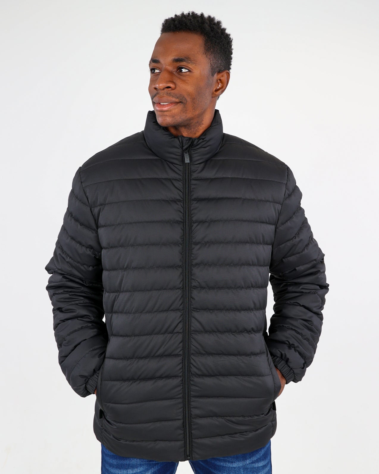 Black Quilted Puffer Jacket