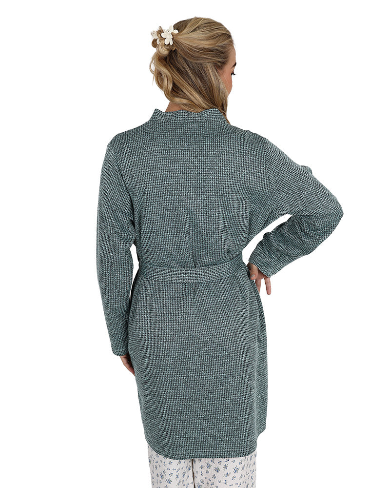 Blue Lightweight Waffle Gown