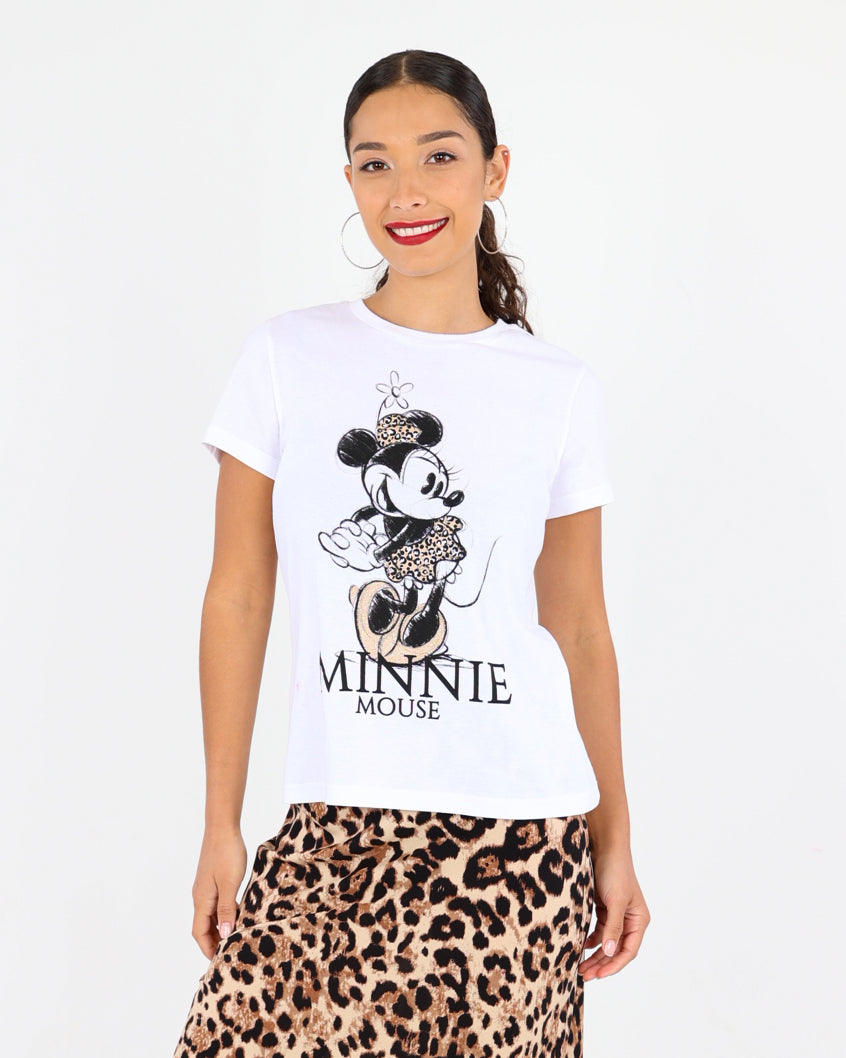 Minnie Leopard Print T-Shirt