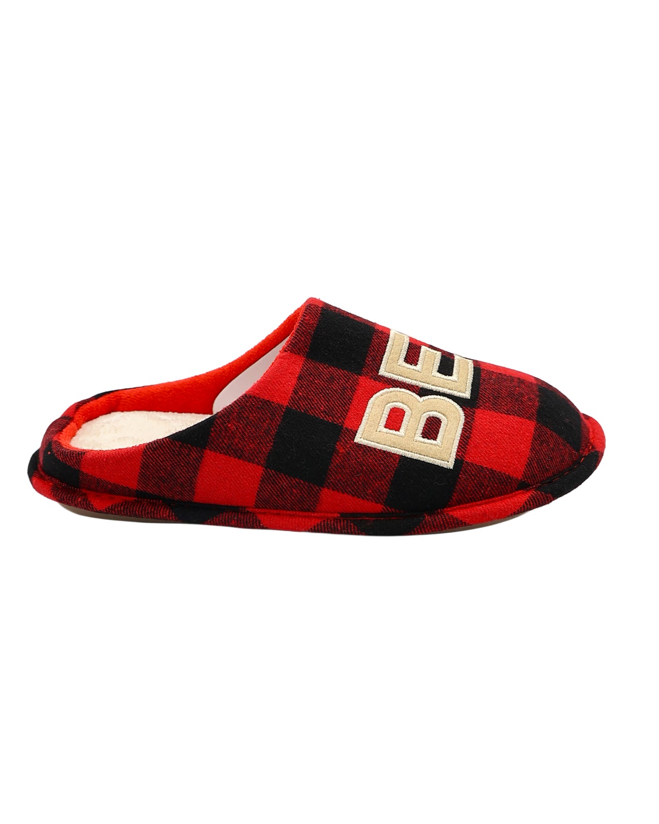 Best Mama Red Check Mule Slipper