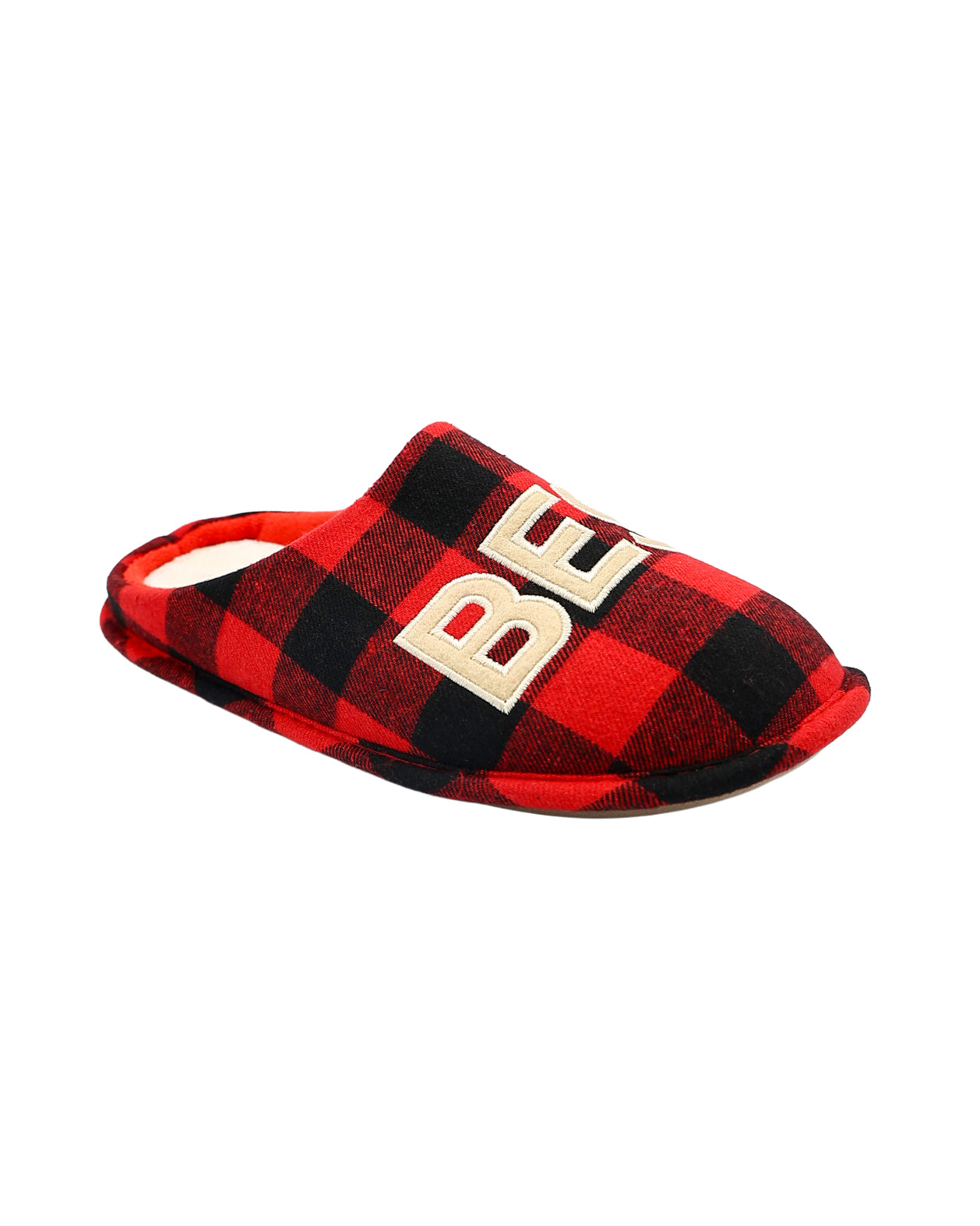 Best Mama Red Check Mule Slipper