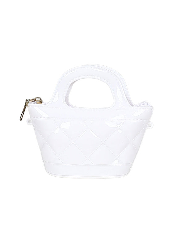 White Plastic Basket Handbag