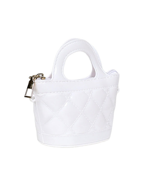 White Plastic Basket Handbag