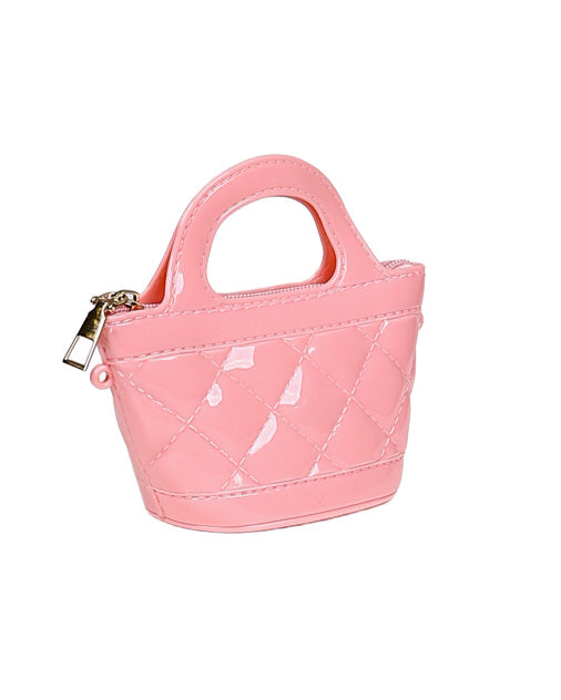 Pink Plastic Basket Handbag