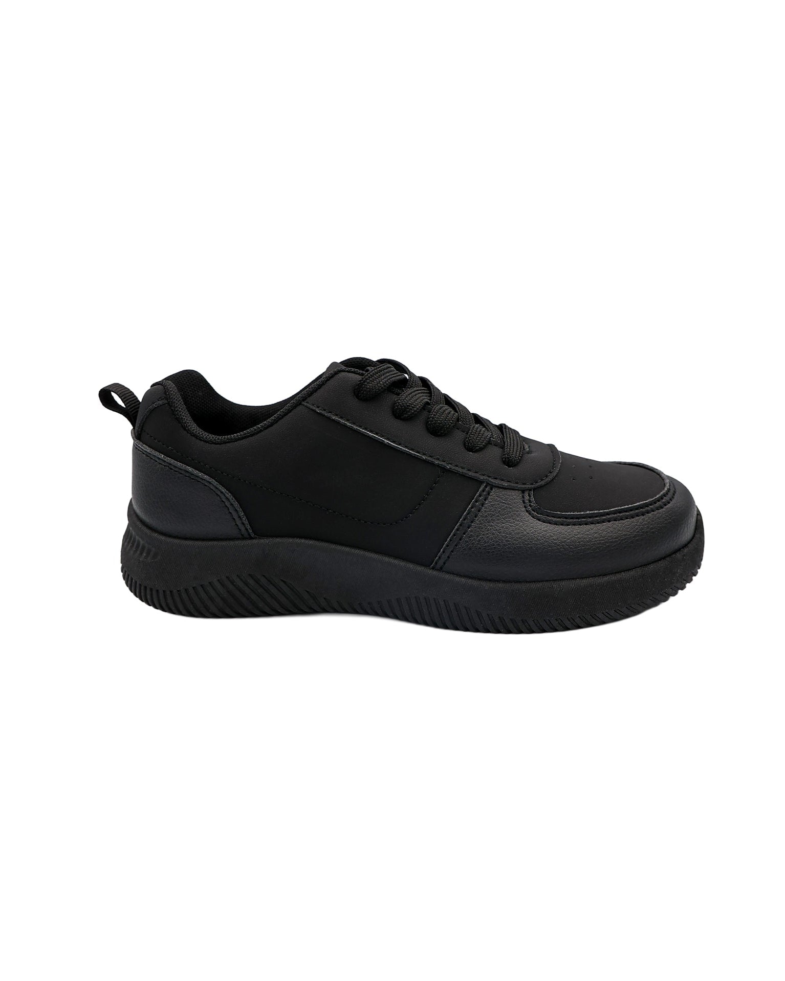 Boys Black Lace Up Sneakers