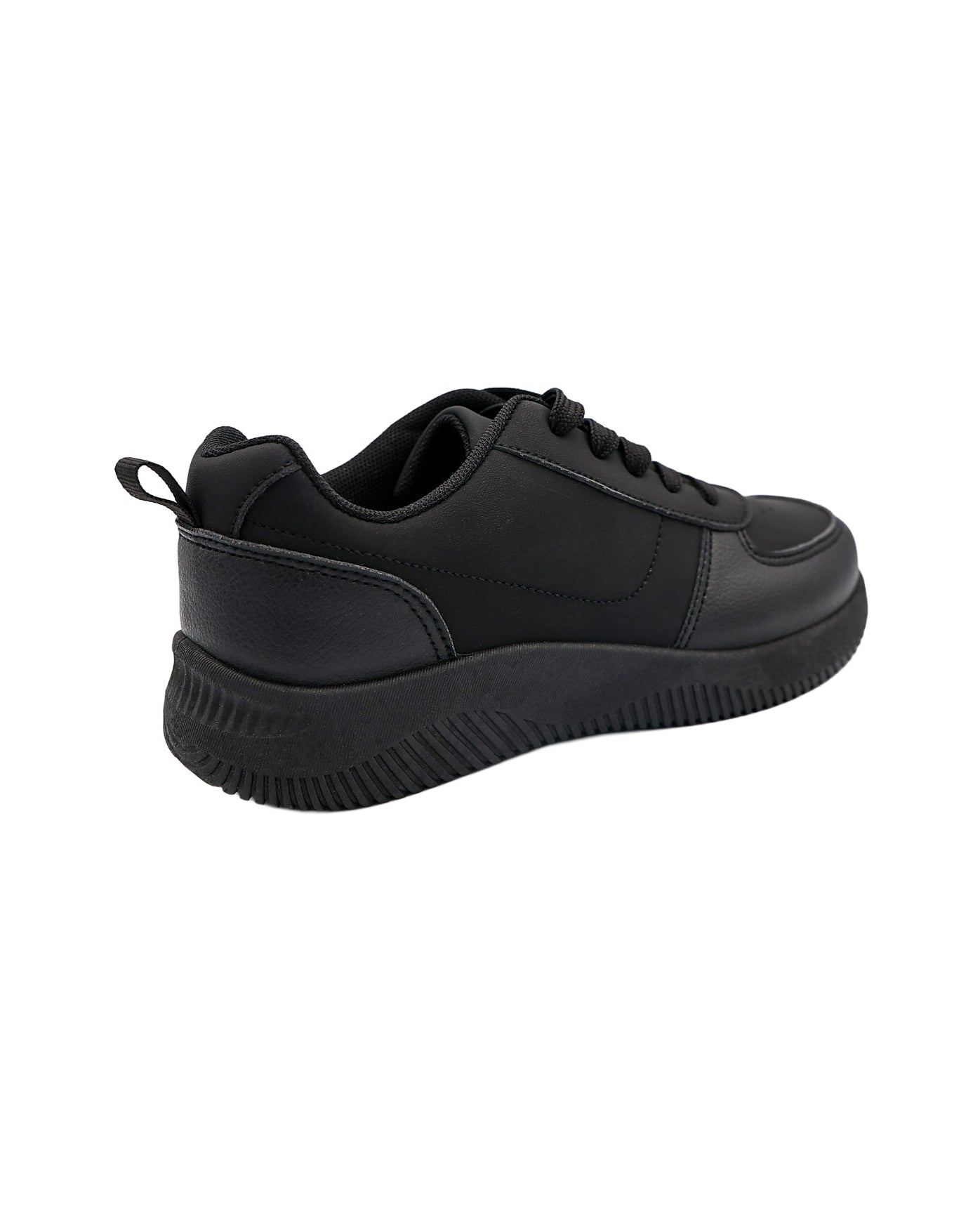 Boys Black Lace Up Sneakers