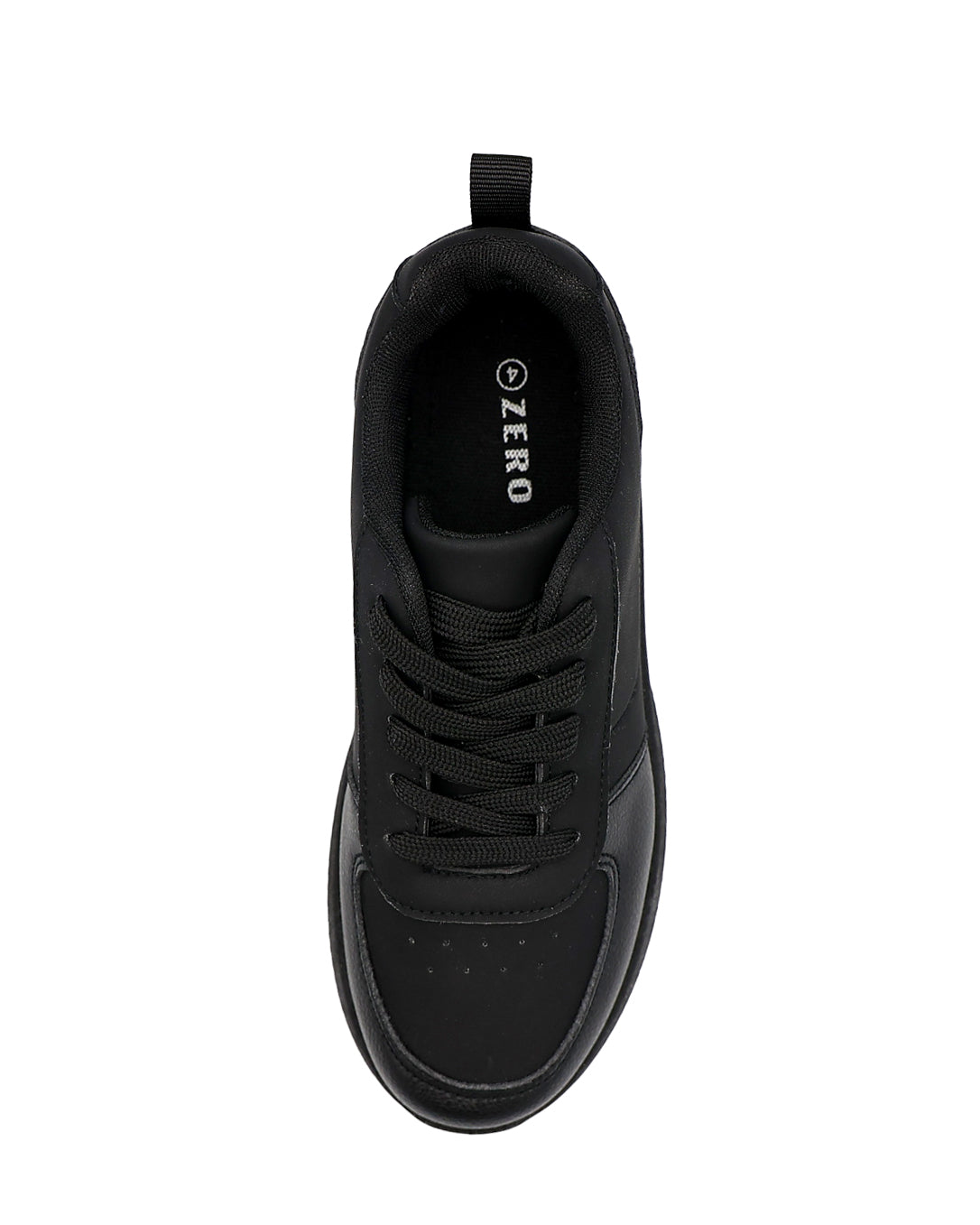 Boys Black Lace Up Sneakers