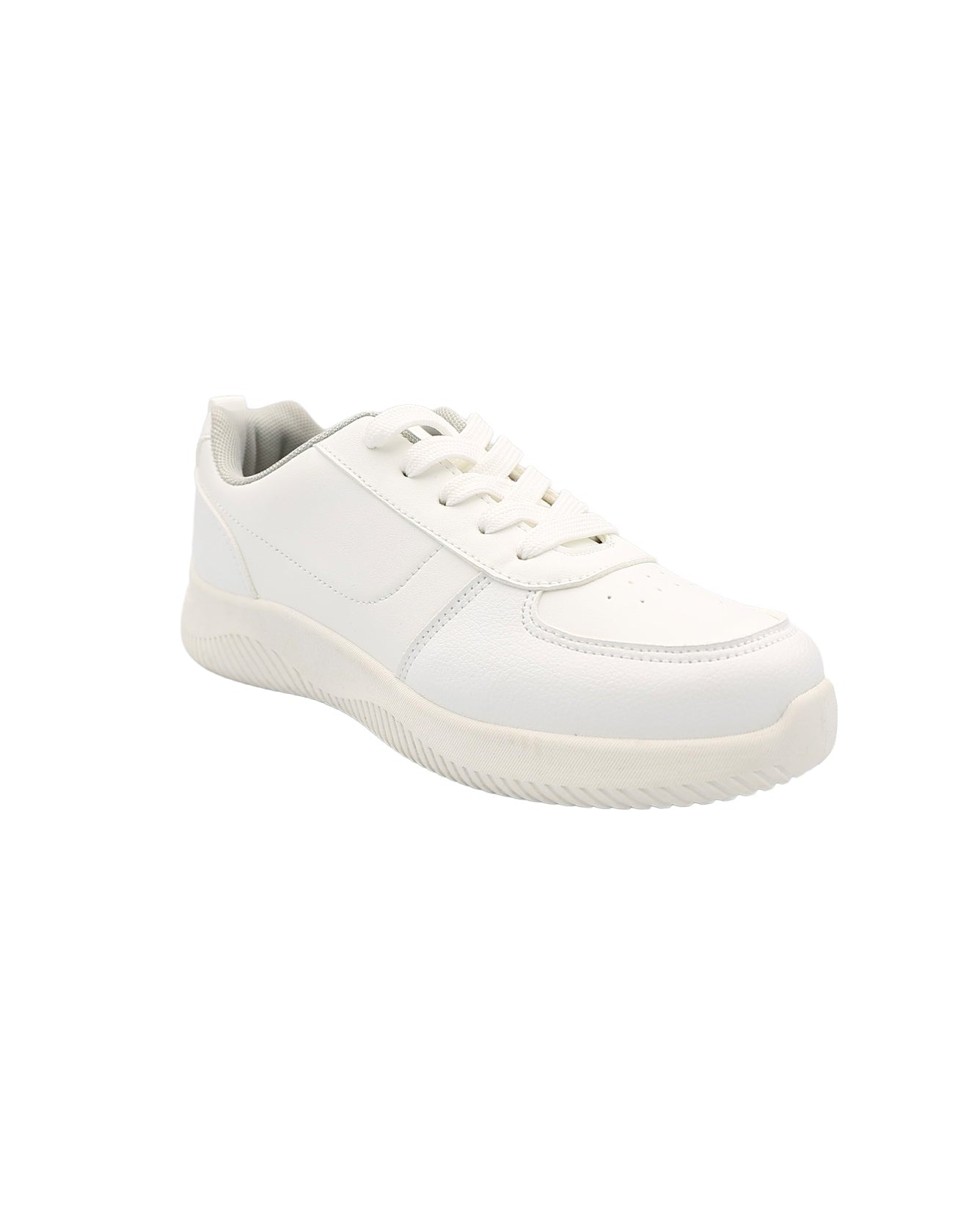 Boys White Lace Up Sneakers