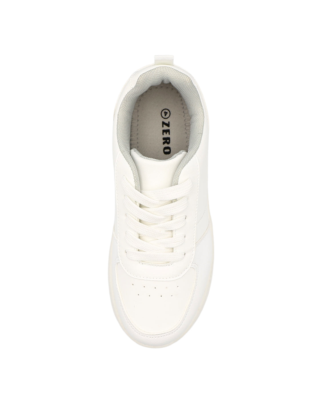 Boys White Lace Up Sneakers