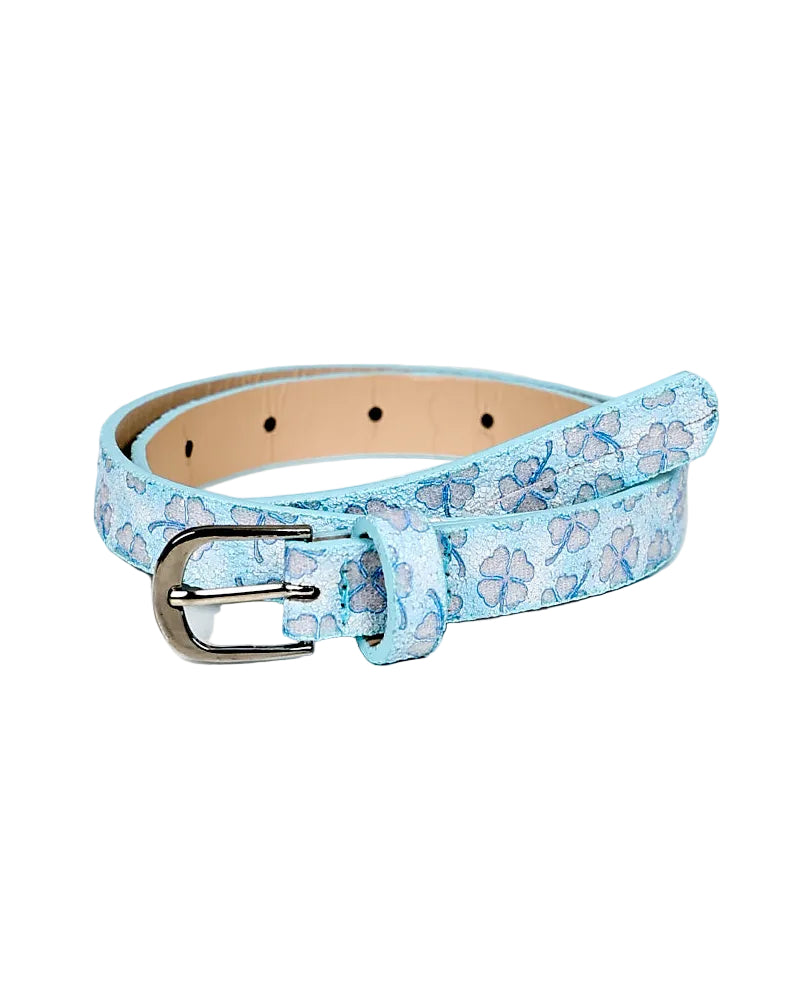 Blue Lucky Four Leaf Clover Belt 80cm