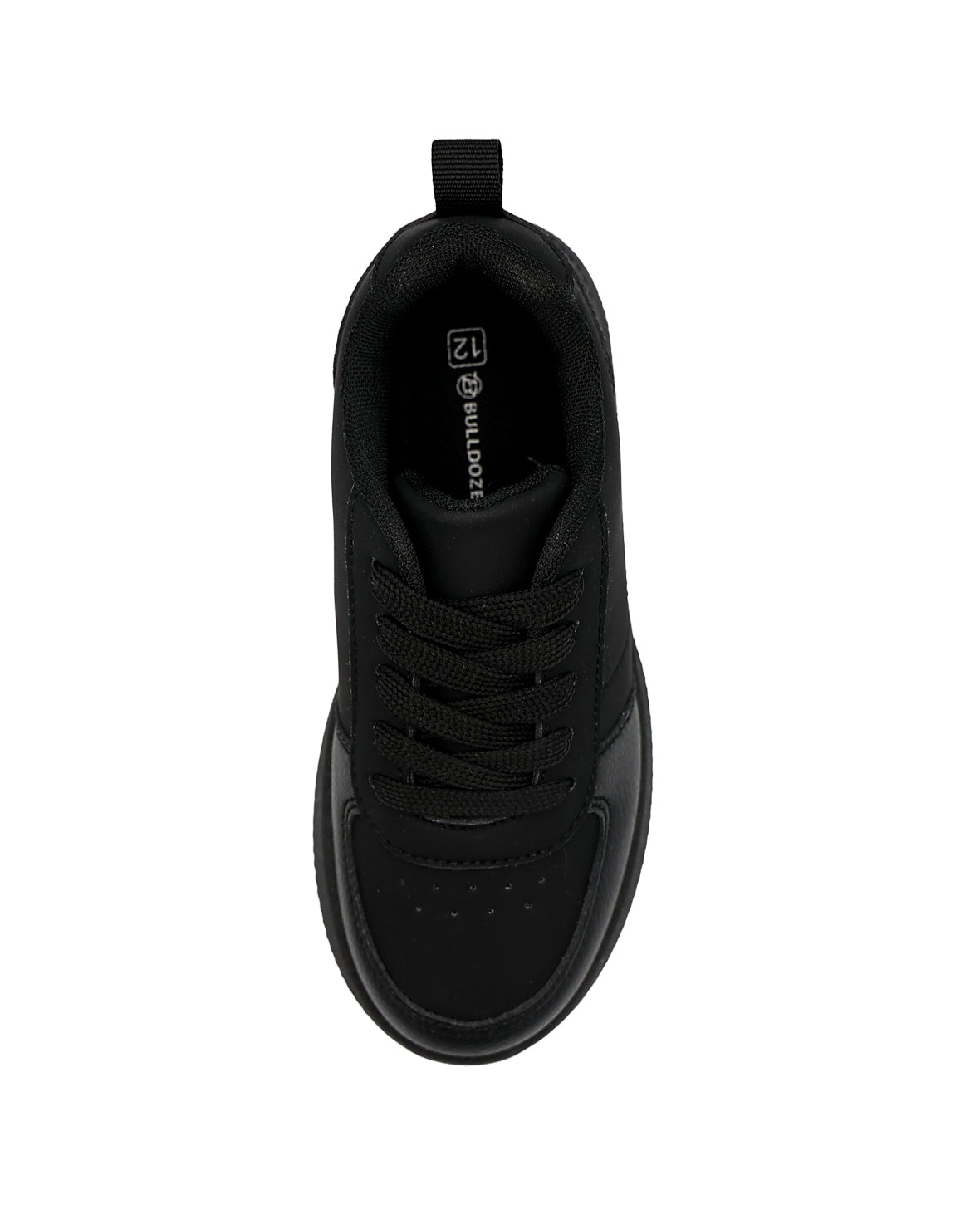 Boys Classic Black Lace Up Trainers