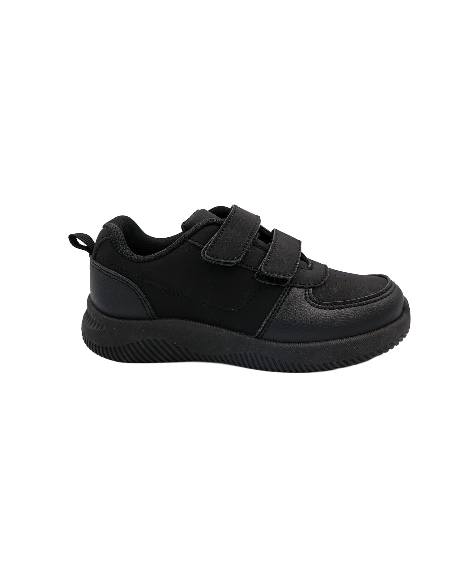 Boys Classic Black Velcro Trainer