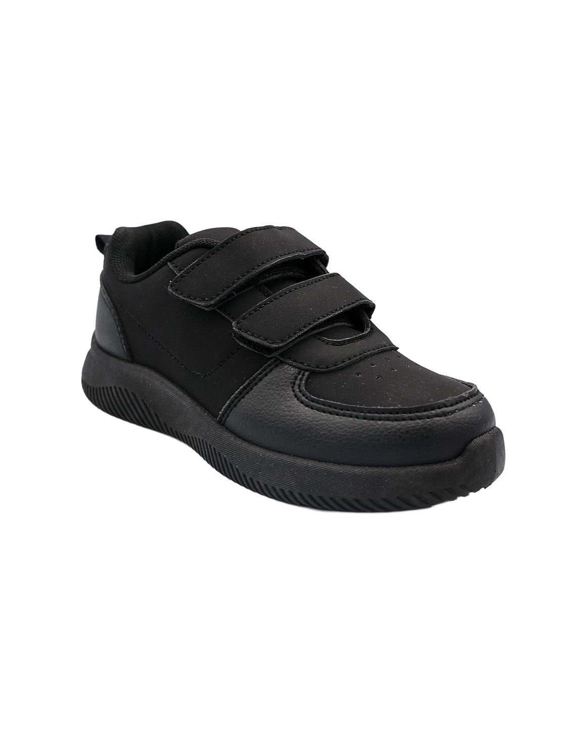 Boys Classic Black Velcro Trainer