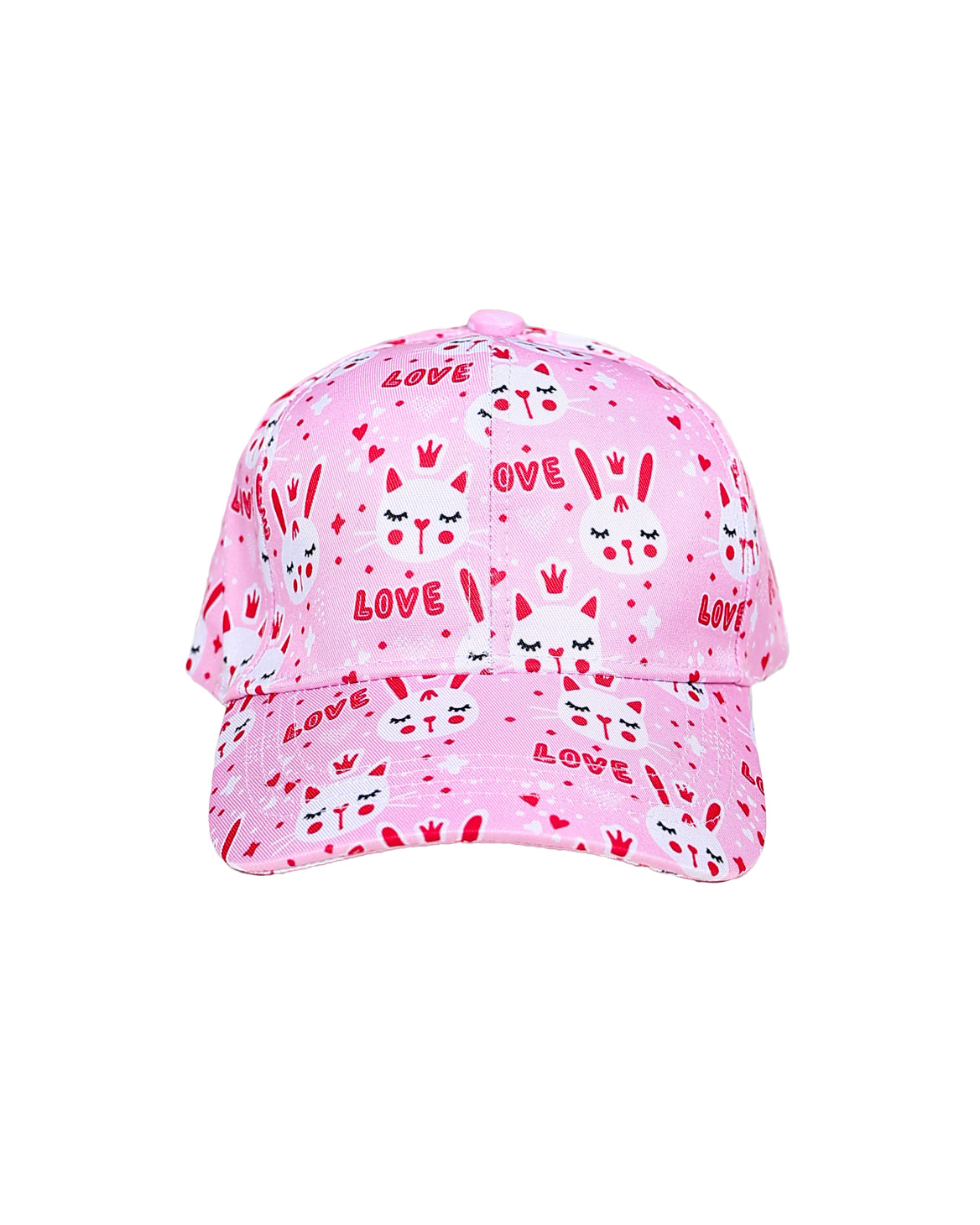Pink Love Bunny Peak Cap