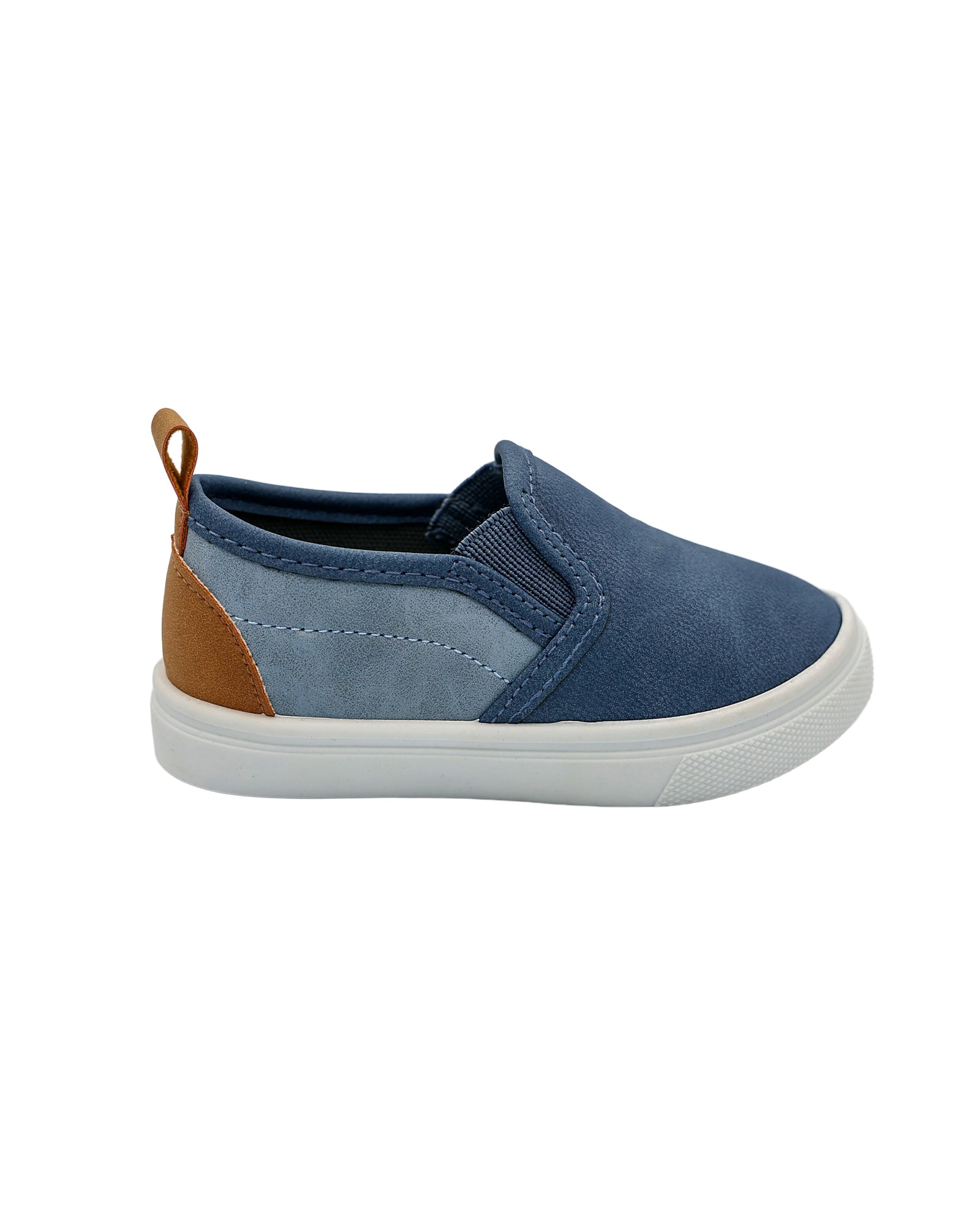 Boys Navy Colour Block Textured Slip On Loafers