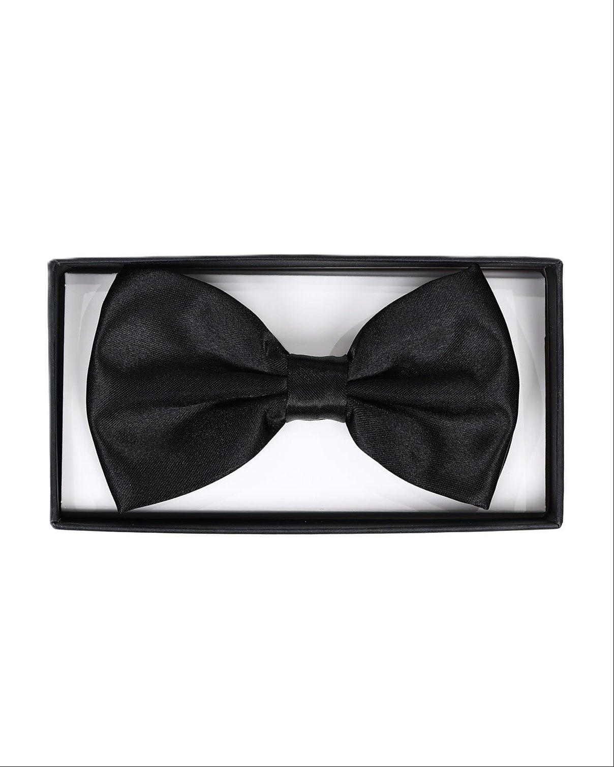 Black Satin Bow Tie