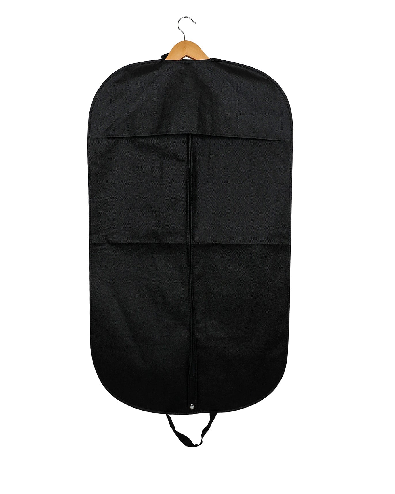Black Woven Zip-Up Garment Bag