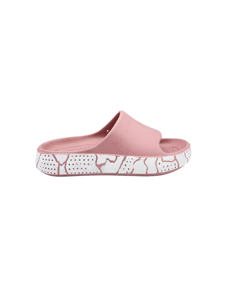 Girls Pink Side Print Detail Pool Slide