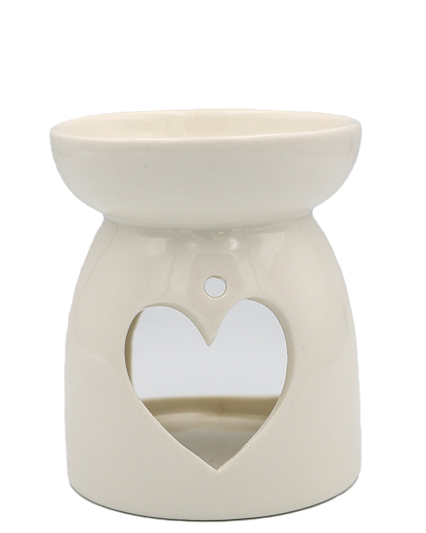 Heart Cut Out Tea Light Oil Burner 10cm