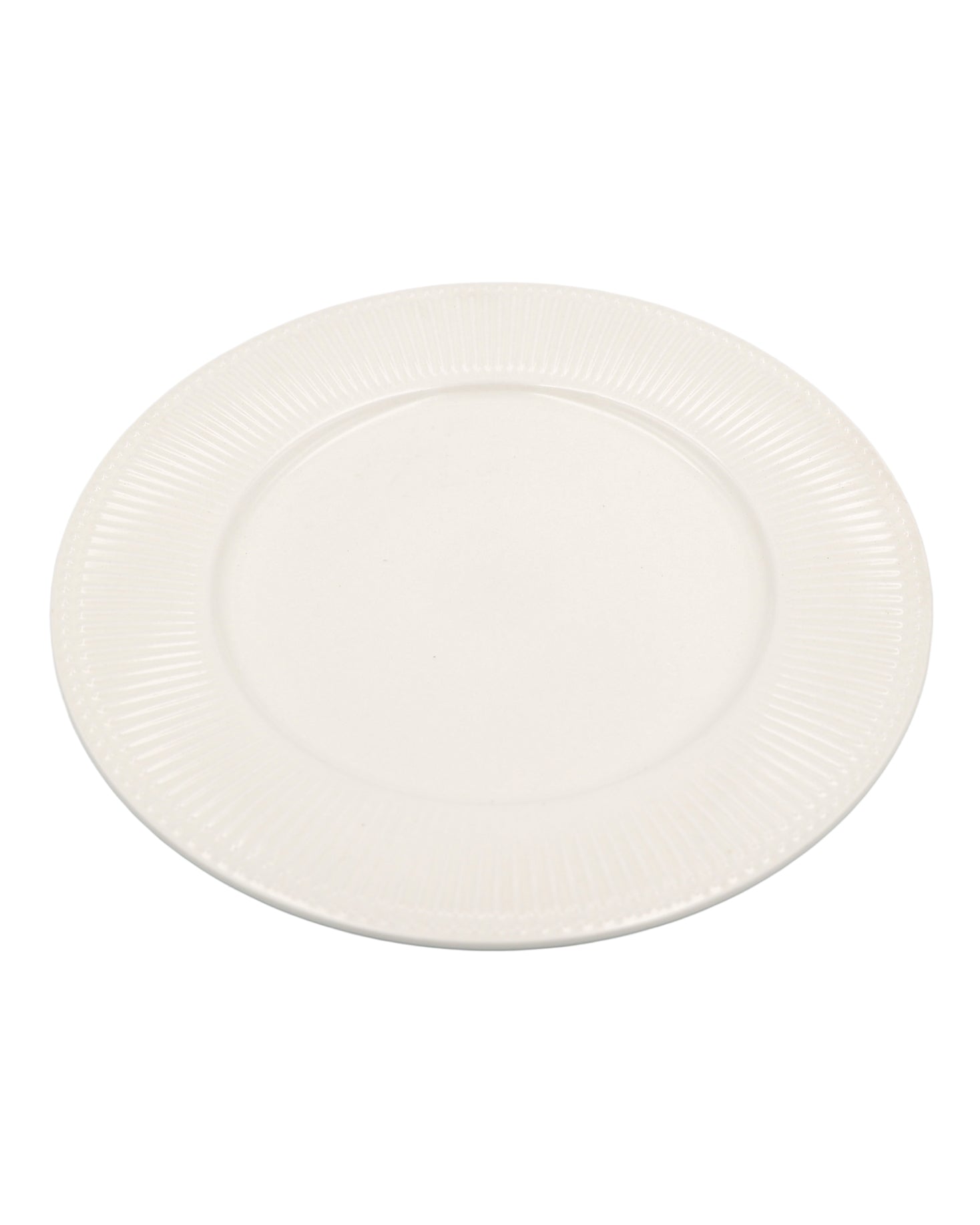 Dotty Rib White Dinner Plate