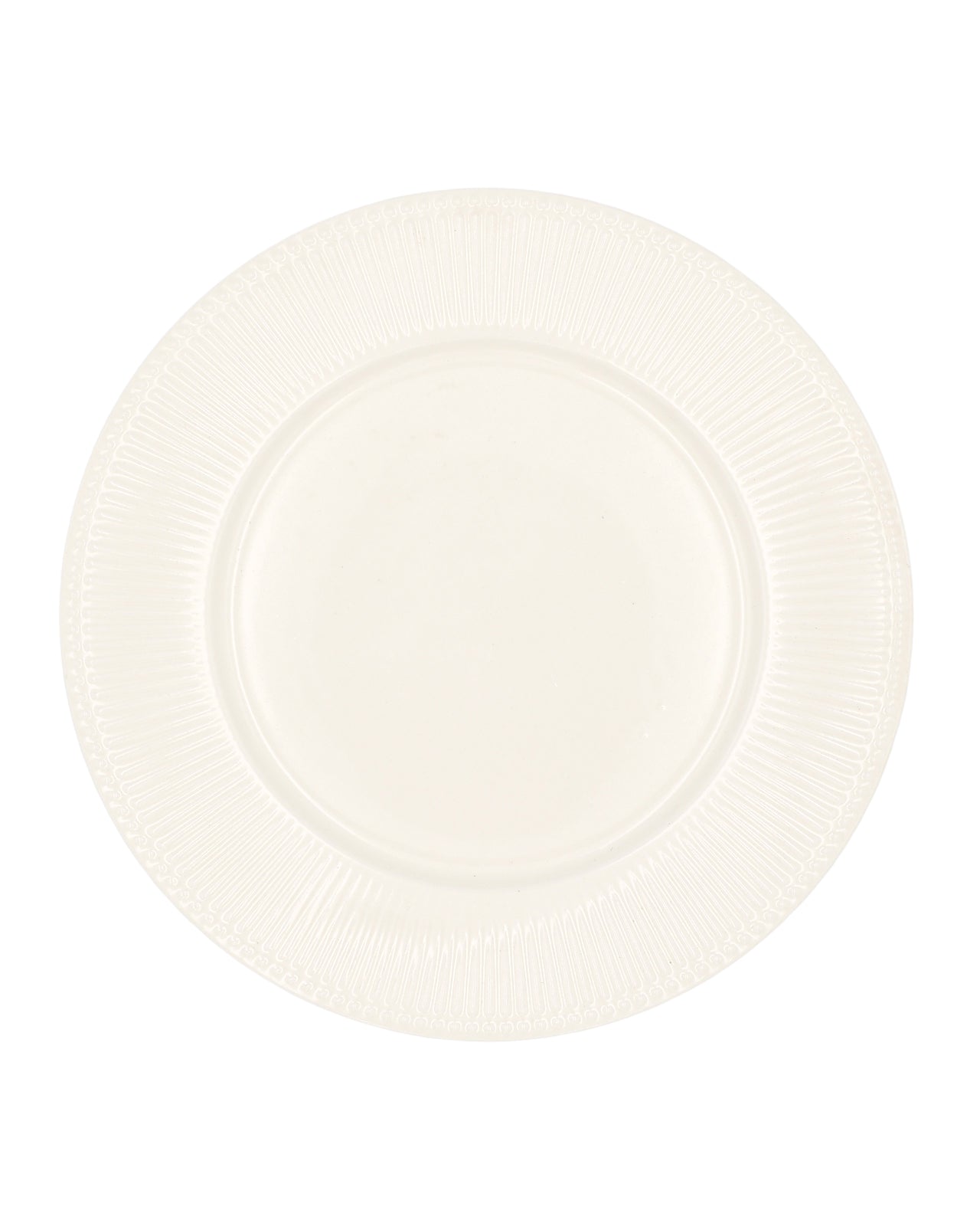 Dotty Rib White Dinner Plate