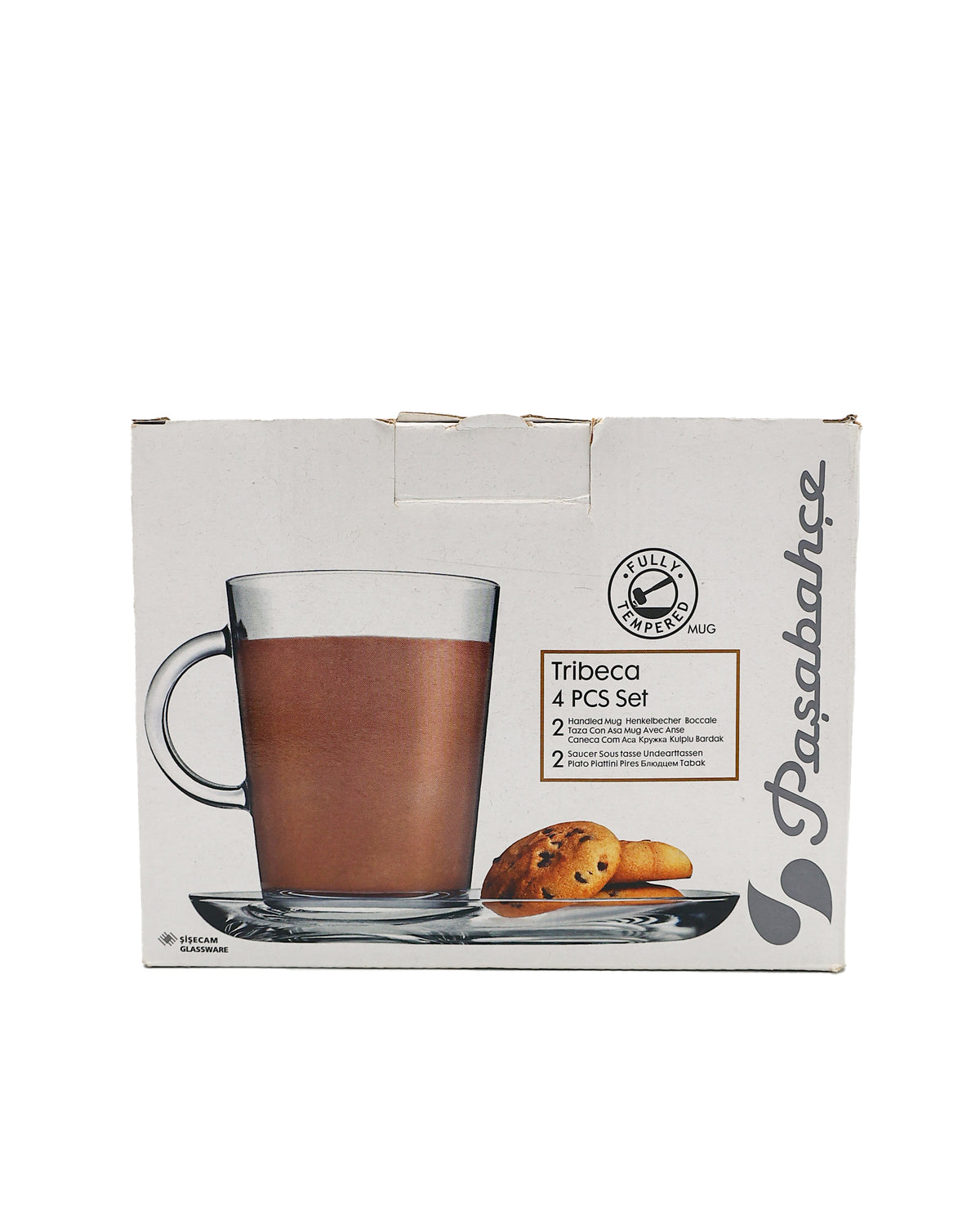 Glass Tribeca Mug & Saucers Sets