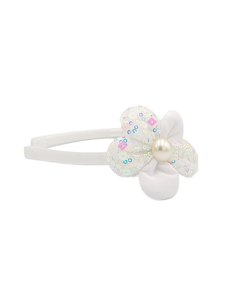 White Sequins Daisy Alice Band