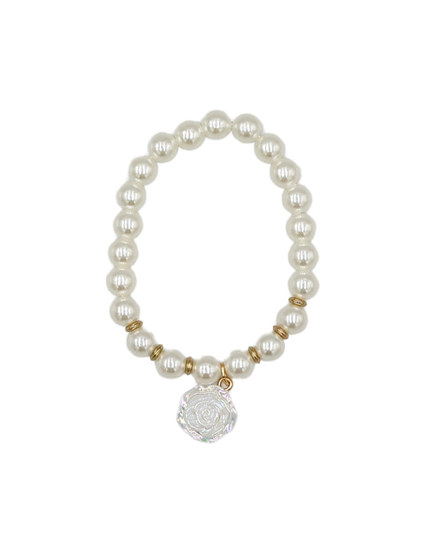 White Jewel Beaded Bracelet