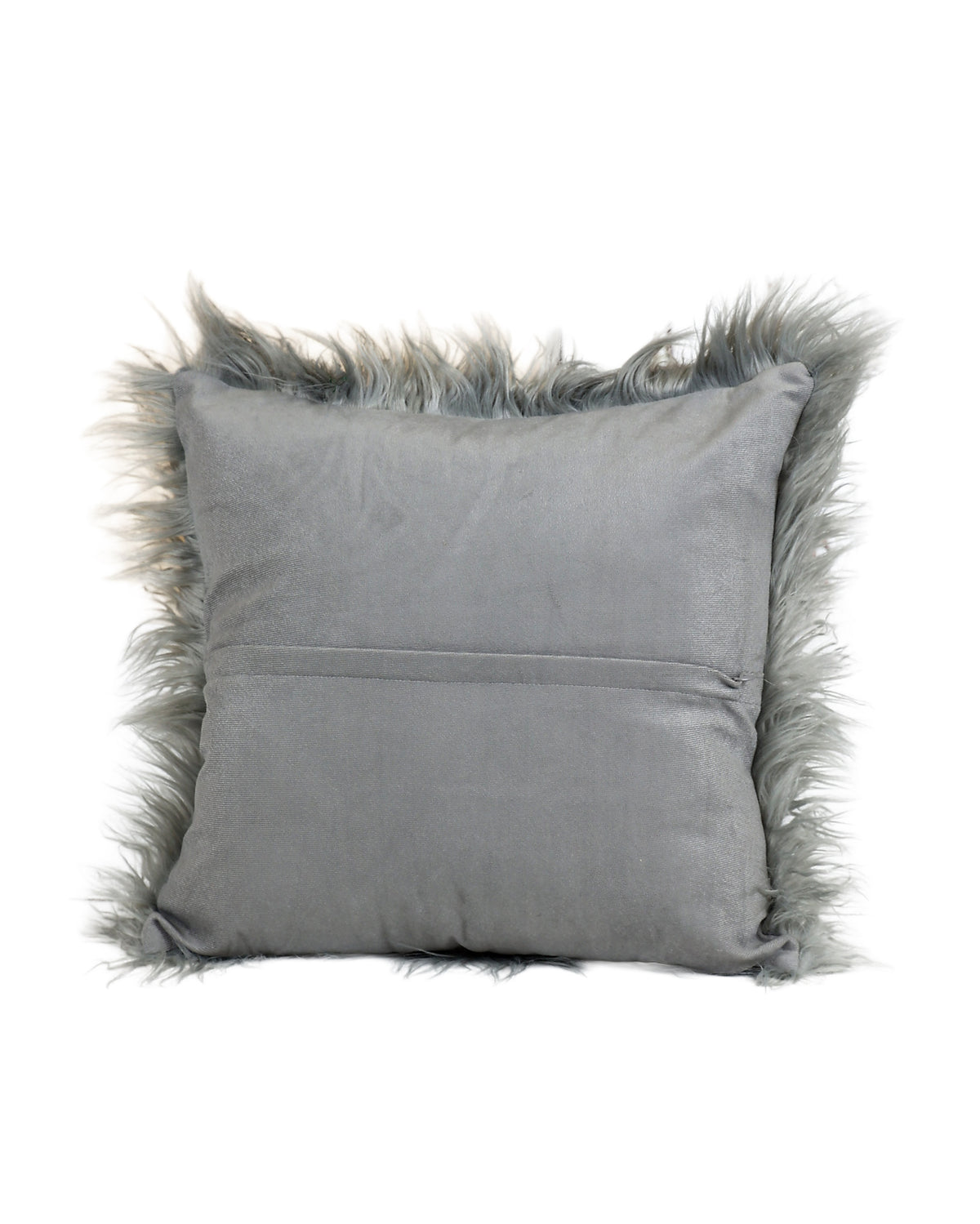 Grey Shaggy Scatter Cushion