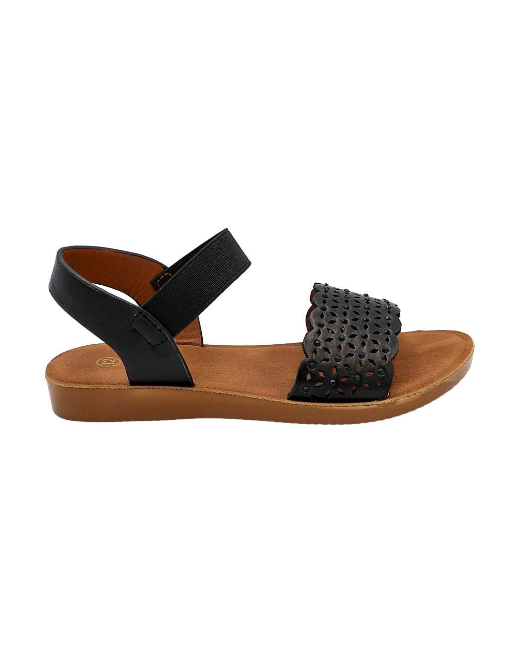 Girls Laser Cut Band Moulded Sandal