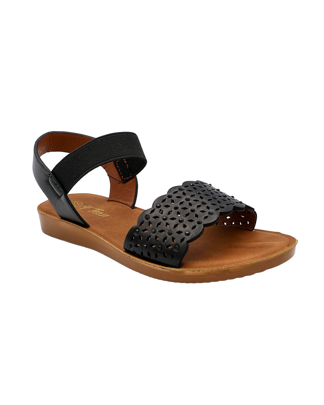 Girls Laser Cut Band Moulded Sandal