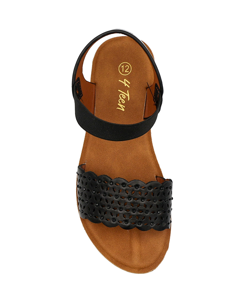 Girls Laser Cut Band Moulded Sandal