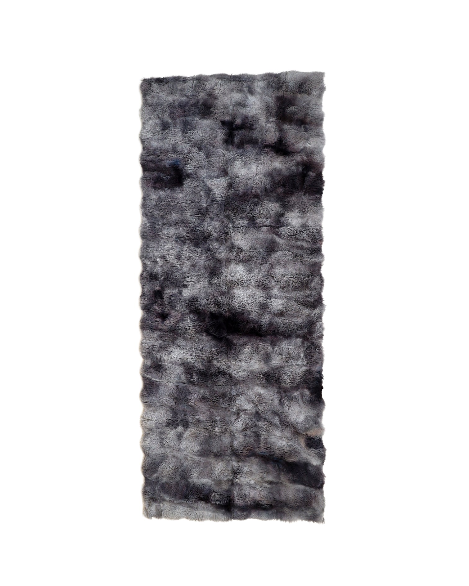 Grey Shaggy Mottled Rug 60 x 150cm