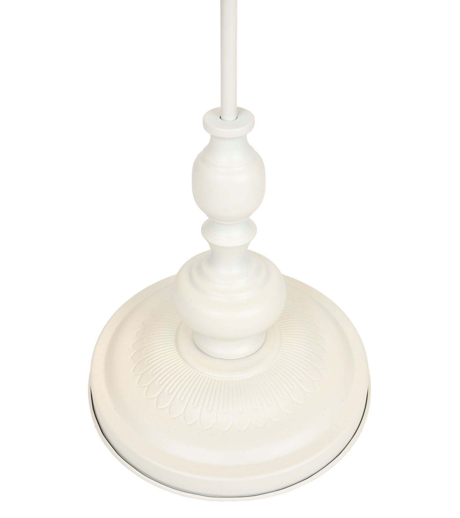 White Resin Ornate End Table