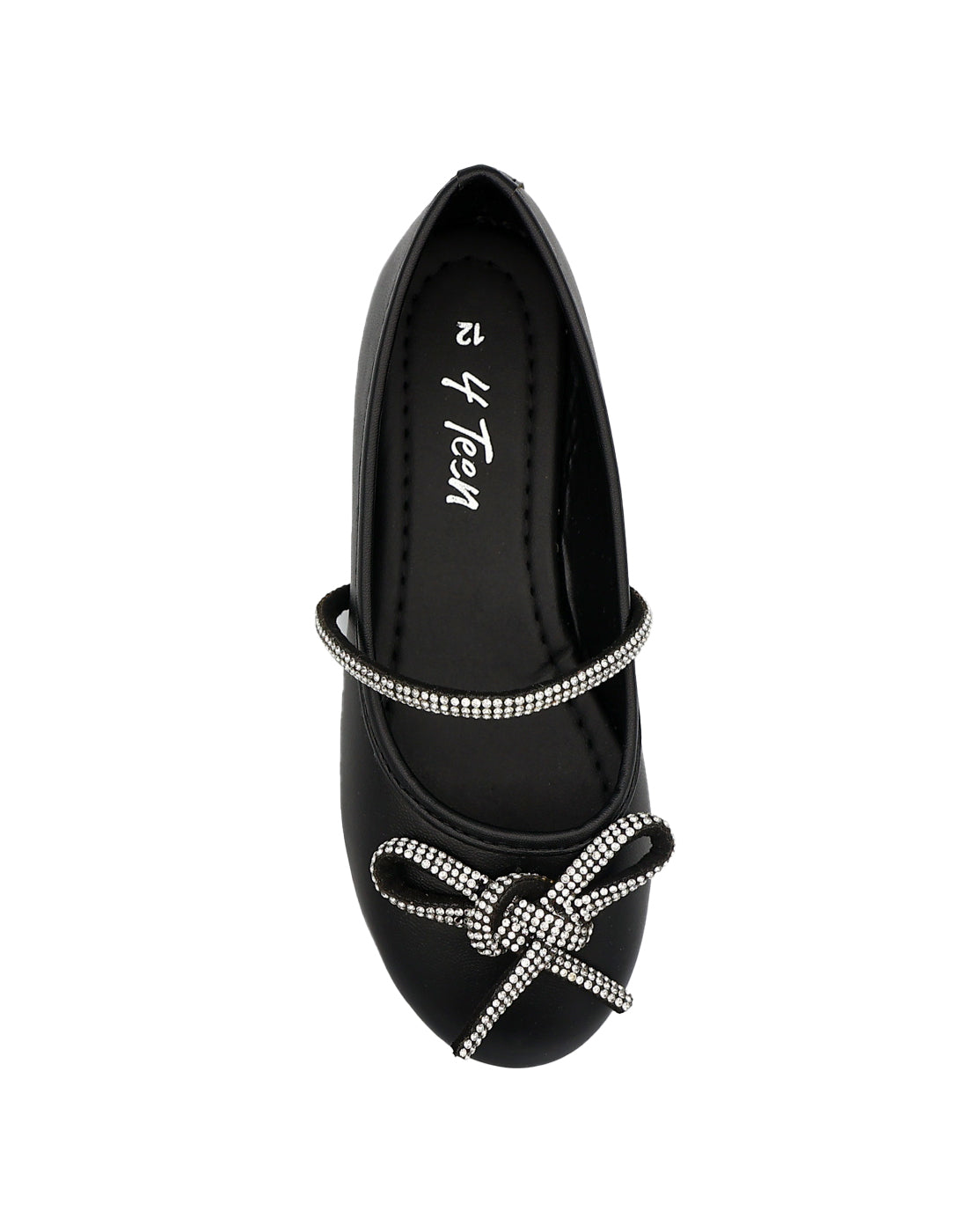 Girls Diamante' Embellished Bow Detail Pumps