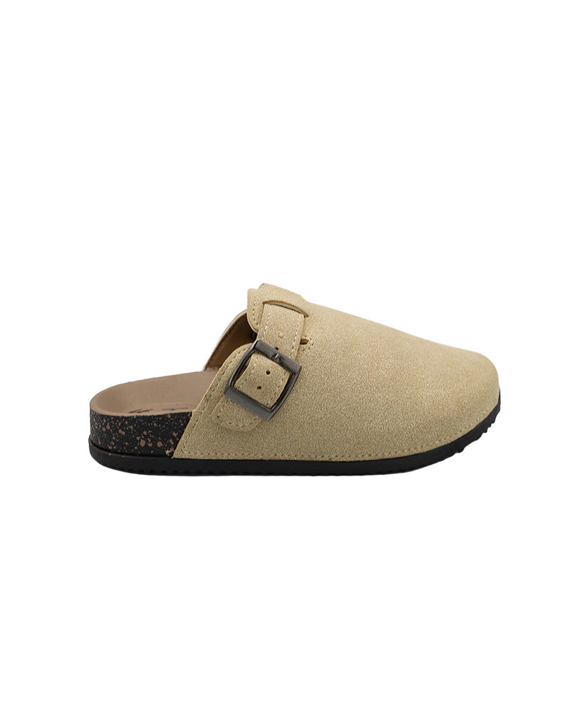 Girls Stone Closed Toe Buckle Detail Mule