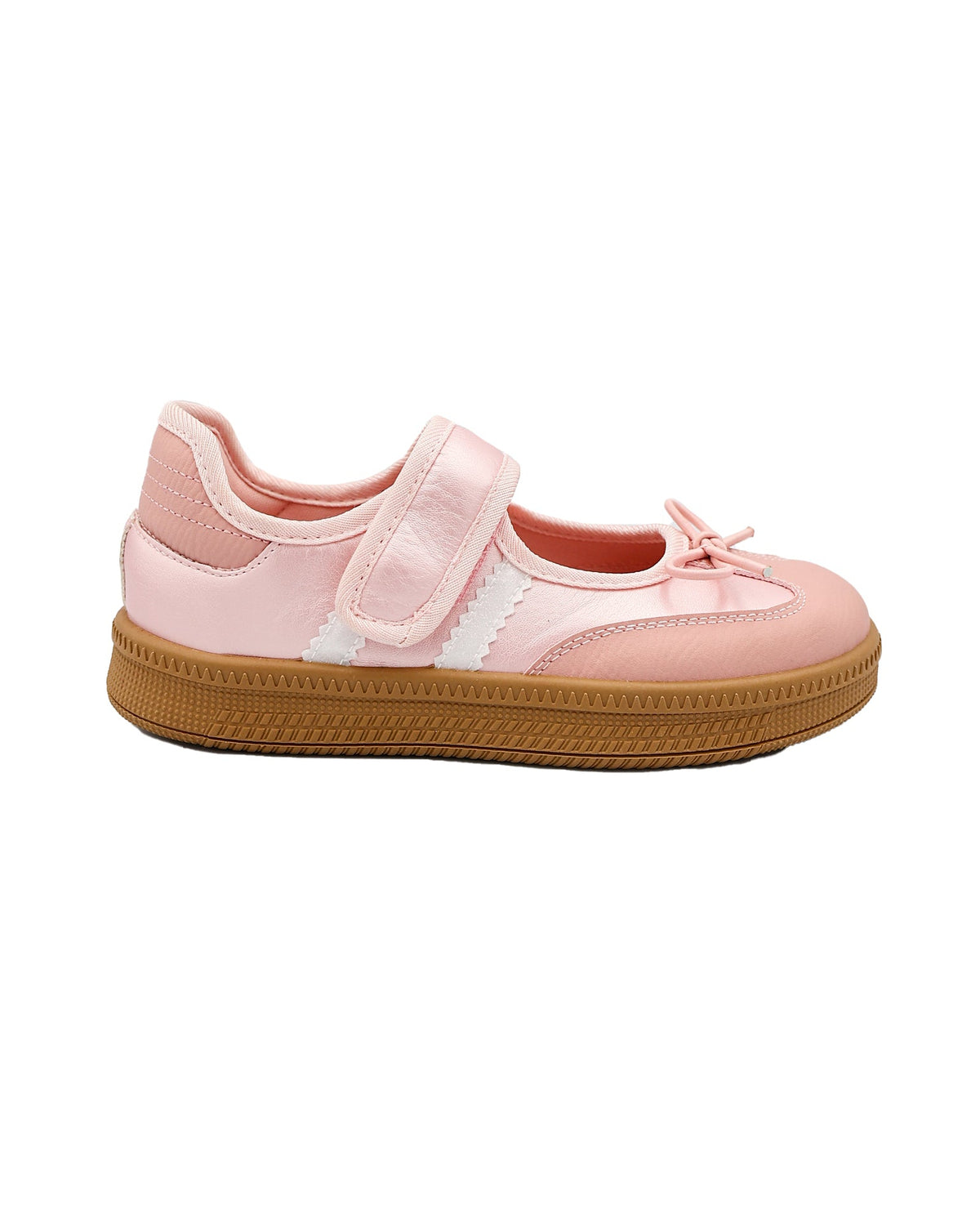 Girls Bow Detail Velcro Sneaker Pumps